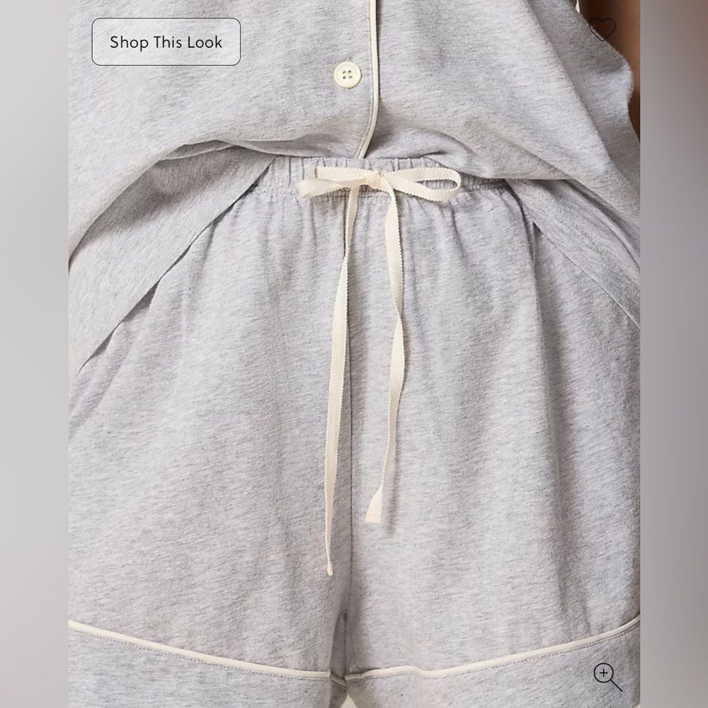 NWT J CREW Dreamy cotton-blend pajama short set in Geather Grey - Picture 4 of 7